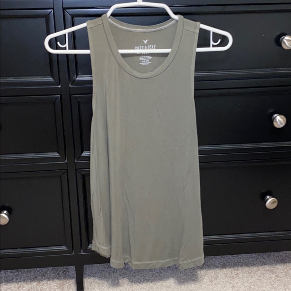 American Eagle Soft & Sexy Olive Green Tank Top
